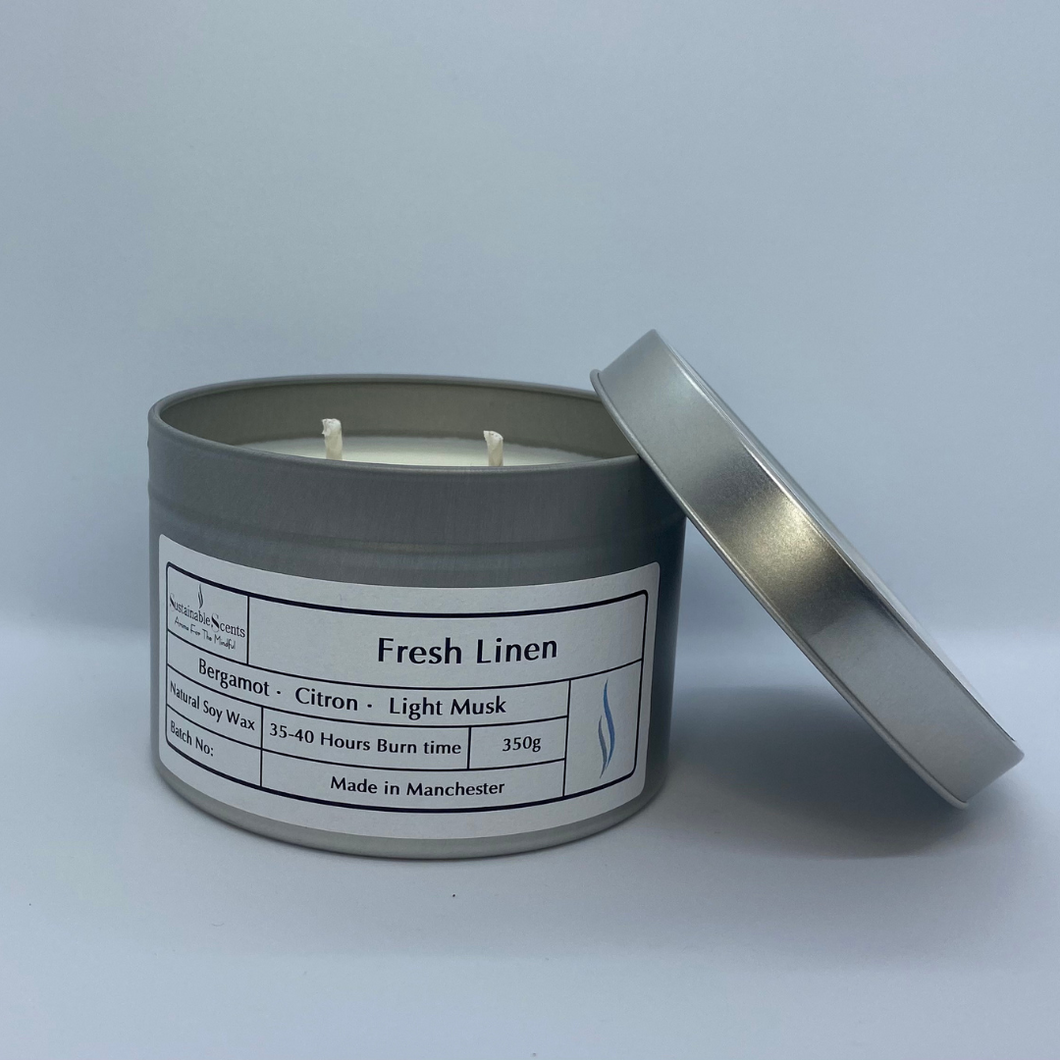 Fresh Linen Large Soy Candle