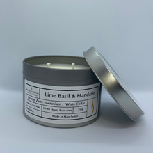 Load image into Gallery viewer, Lime Basil &amp; Mandarin Large Soy Candle
